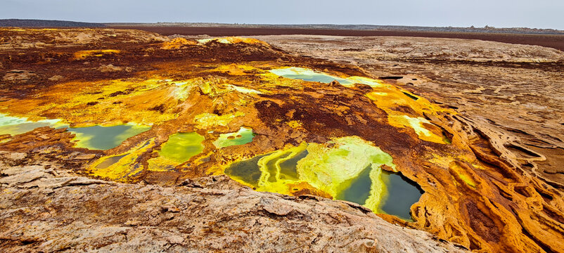 Dallol site in the Danakil Depression in Ethiopia