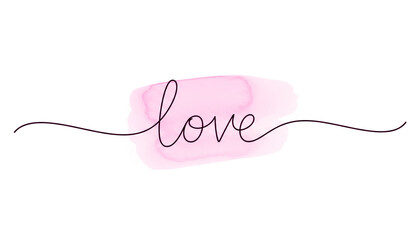 Obraz premium Line art with the word Love