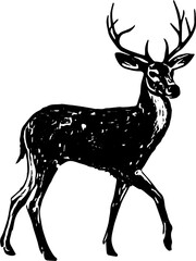 silhouette deer symbol 