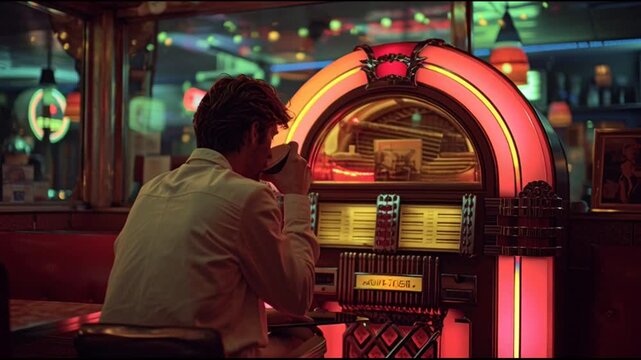 Man Alone Diner Jukebox Plays