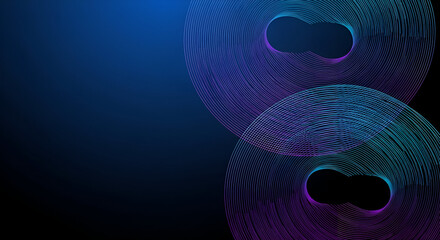 Two Overlapping Circular Grids in Blue and Purple Keywords: abstract, background, circles, grid