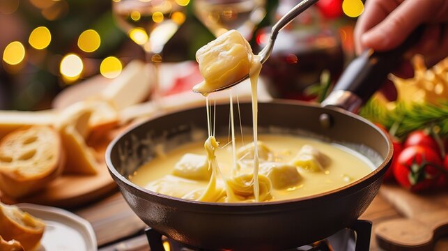 The Quintessential Swiss Social Dining Experience of Melted Cheese Indulgence