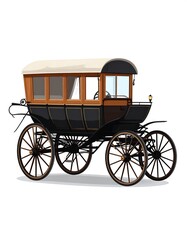 Vintage horse-drawn carriage illustration (1)