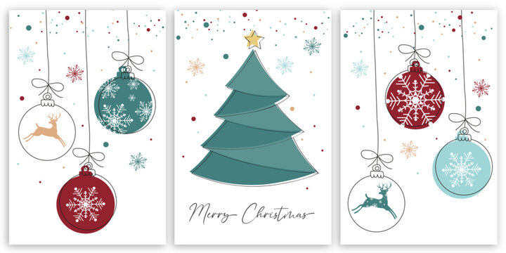 Buon Natale set cartoline natalizie