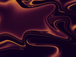 Abstract flowing dark purple and orange liquid marble texture background