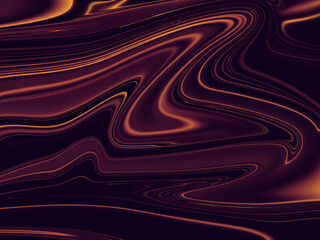 Abstract swirling marbling texture with deep purple and orange hues