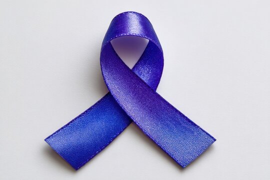 Periwinkle Cancer Ribbon. Esophageal and Stomach Cancer Awareness Ribbon Symbol Isolated on White Background