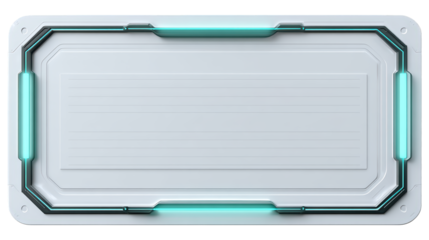 Futuristic cyber notepad with empty title space for digital interface and user interface design concepts