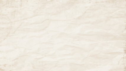 A detailed close-up view of a crumpled, aged, and textured off-white paper background.