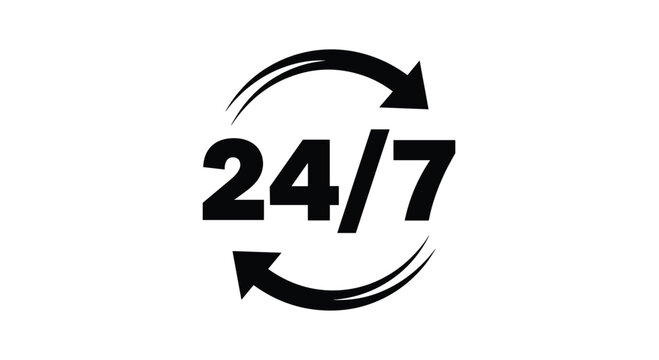 Need 24/7 Support? This professional design symbolizes round-the-clock availability for your business promising reliability and constant service for customers, Generative AI. - Powered by Adobe