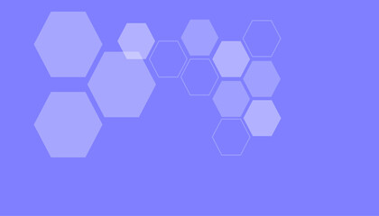 Blue hexagons on blurred background.