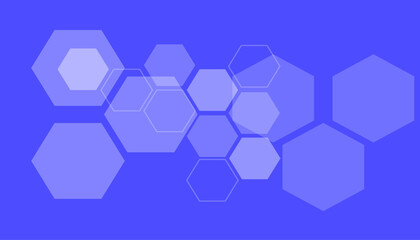 Abstract background with blue hexagon shapes creating a blurred pattern.