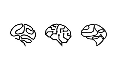 simple brain line.eps