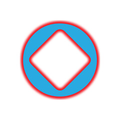 Diamond Badge Shape Icon for Warning, Highlight and Button Design – PNG