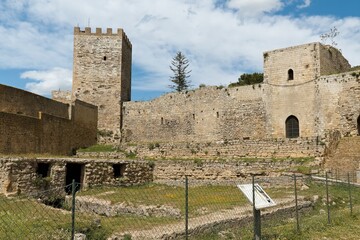 Castle of Lombardy (Castello di Lombardia) in Enna city on Sicily island. Italy. Europe.