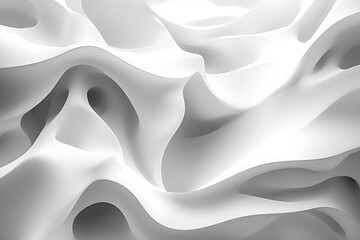 Elegant abstract flowing gray and white background with smooth shapes for website design