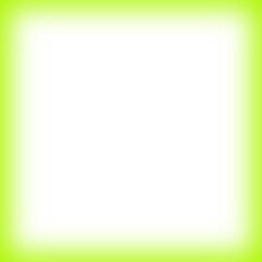 Light green lime frame blur gradient square vignette neon glow shine soft simple plain empty colorful bright border shape isolated png