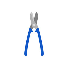 tin snips flat design vector illustration isolated on white background.