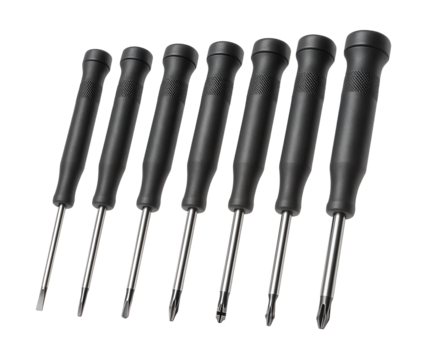 Magnetic precision screwdriver set with anti-static features for assembling computers.
