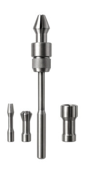 Interchangeable head collet puller with slide rod for delicate lab components.