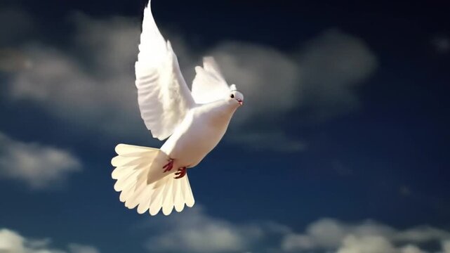 white dove flying