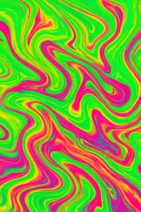 Vibrant abstract pattern in bright colors with swirling design
