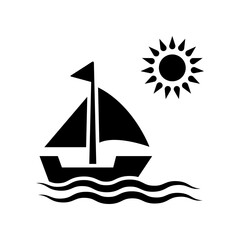 Ship icon design template SVG