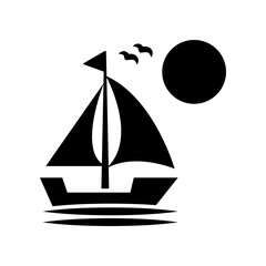 Ship icon design template SVG