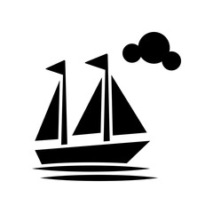 Ship icon design template SVG