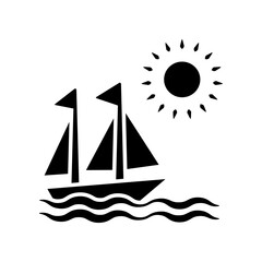 Ship icon design template SVG