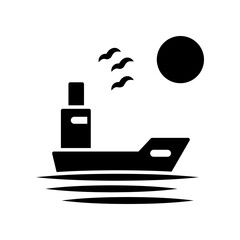 Ship icon design template SVG