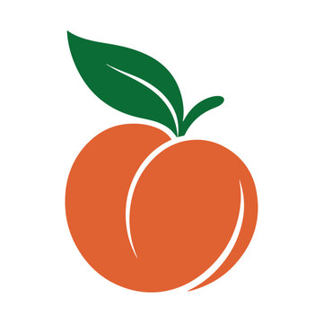 peach fruit silhouette icon
