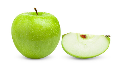 green apple isolated on transparent png ( Image from camera)