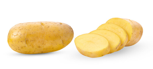 Potato isolated on transparent png ( image from camera )
