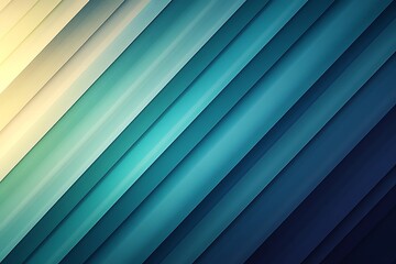 Obraz premium Diagonal blue striped background with blended colors of yellow, cyan and blue gradient
