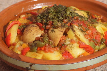 Moroccan Tajine or Tagine Close-up