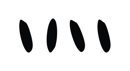 Four rice grain icons isolated on white background for your design