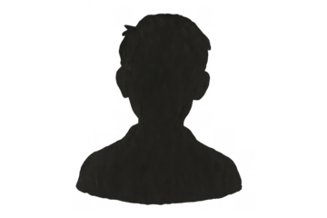 Profile silhouette of a person representing identity, privacy, anonymity, avatar, and user icon concept with transparent background