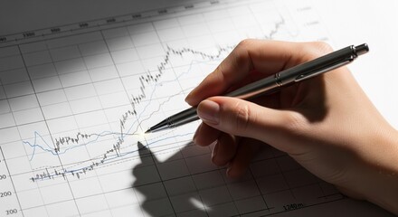 Careful Analysis of Market Trends on a Graph, Guiding Informed Business Decisions