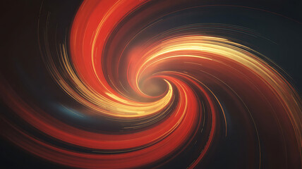 Vibrant swirling vortex of fiery red and golden light with sparkling particles against a dark cosmic background