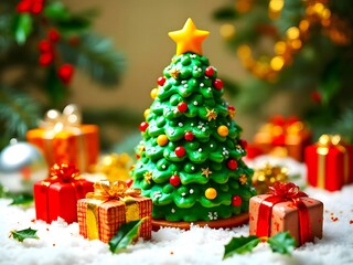 Christmas tree and gifts