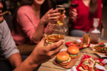 couple celebrating with champagne