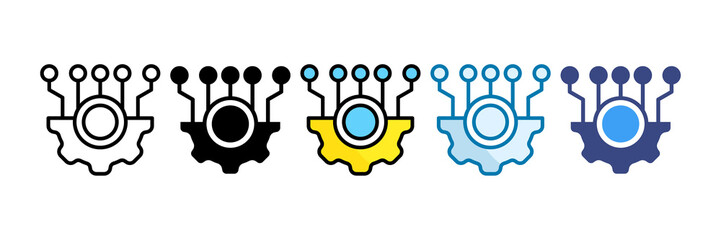 Digital Transformation Icon Set Multiple Style Collection