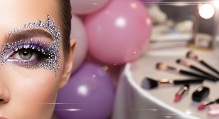 Charm of beauty. Glimmering and alluring. A complete beauty solution. Unforgettable cosmetic results. Captivating cosmetic art. Intense eye makeup. A vision of perfection.