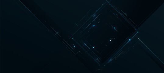 Technology blue circuit lines innovation background, Futuristic digital cyber, tech event poster or corporate business concept