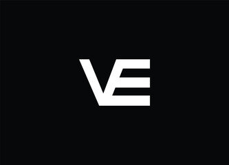 VE Initial Letter Logo, Clean Minimal VE Monogram for Corporate Branding