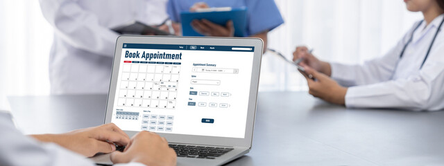 Online applointment booking calendar for brisk regristration on the internet website