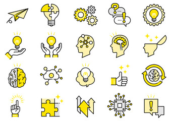アイディア・思考アイコン06　Idea & Thinking Icons