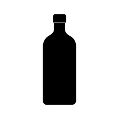 Minimal flat bottle silhouette vector illustration with white background for drink container and beverage packaging design concept 