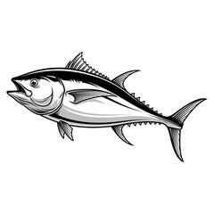 Obraz premium tuna fishing illustration logo vector image t shirt